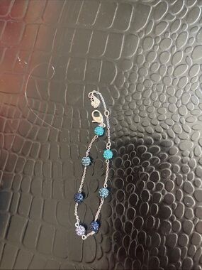 Swarovski Blue and Teal Crystal Ball Bracelet